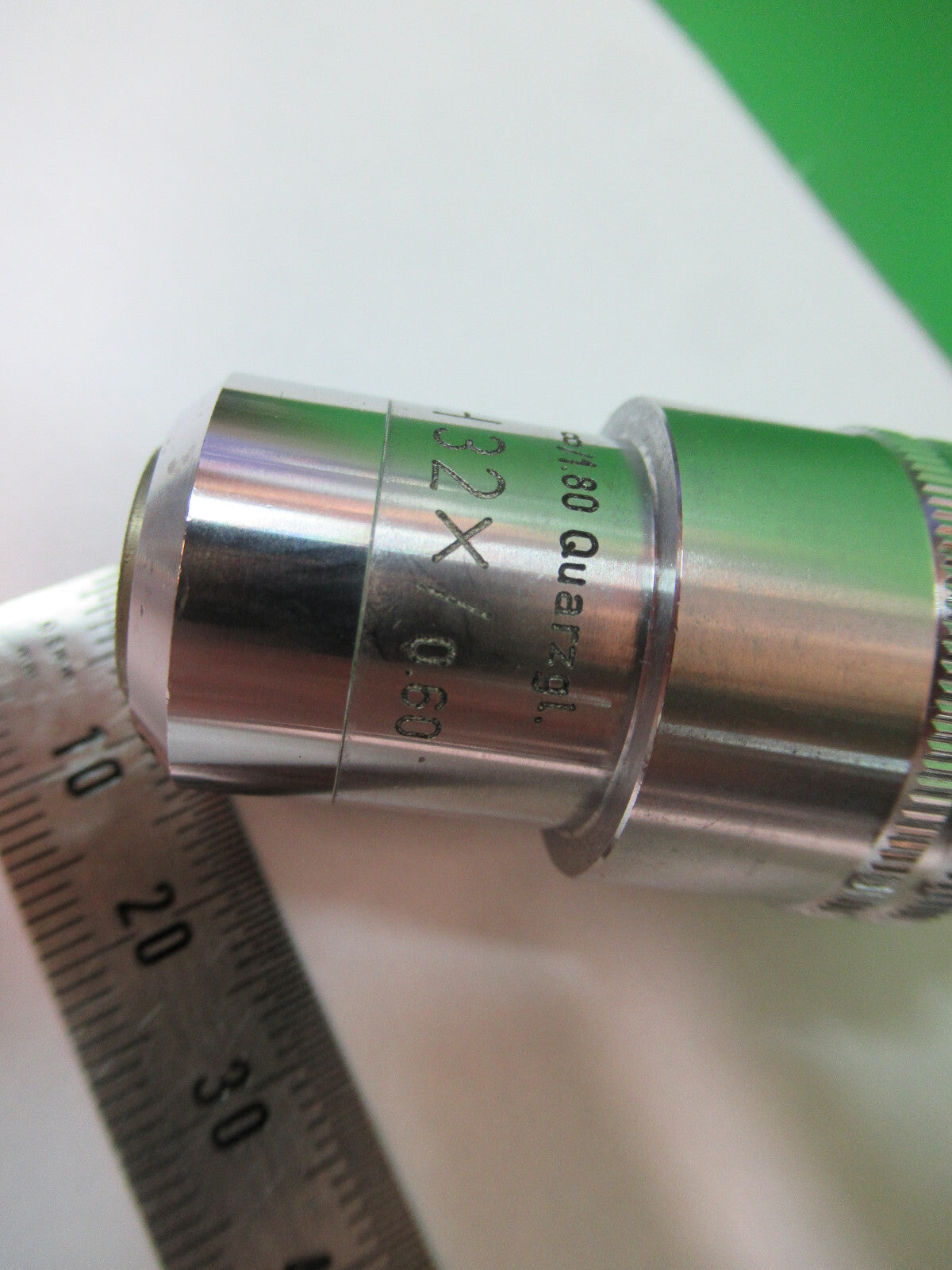 LEITZ WETZLAR H32X QUARTZ GLASS OBJECTIVE MICROSCOPE PART AS PICTURED &R2-A-05
