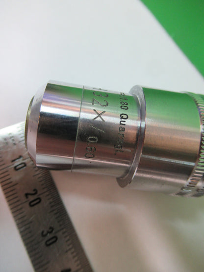 LEITZ WETZLAR H32X QUARTZ GLASS OBJECTIVE MICROSCOPE PART AS PICTURED &R2-A-05