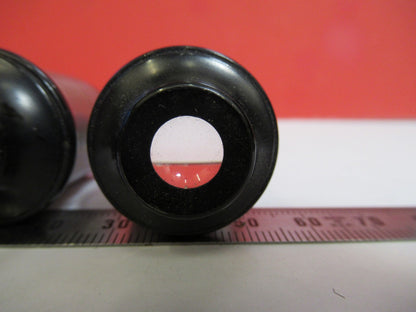 PAIR ANTIQUE SPENCER 10X WF EYEPIECE OCULAR MICROSCOPE PART As Pictured V7-A-28