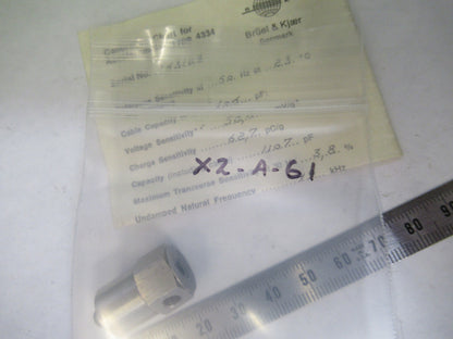 BRUEL KJAER 4334 MINIATURE ACCELEROMETER VIBRATION SENSOR AS PICTURED X2-A-61
