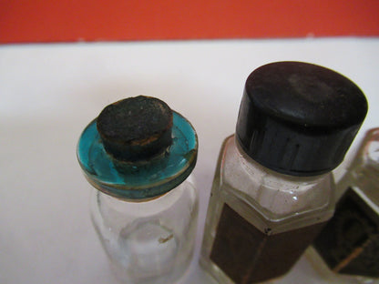Lot Antique Bottles Immersion Oil Microscope Part