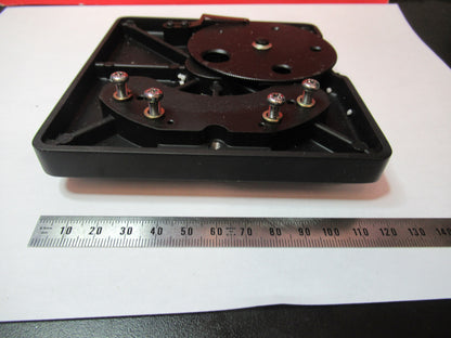 TASCO STAGE TABLE + CONDENSER OPTICS MICROSCOPE PART AS PICTURED T7-A-12