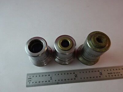 LOT 3 EA BAUSCH LOMB OBJECTIVES MICROSCOPE PART AS IS &2-A-24