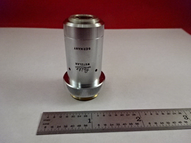 MICROSCOPE PART OBJECTIVE LEITZ WETZLAR GERMANY L32X OPTICS AS IS #F2-A-13