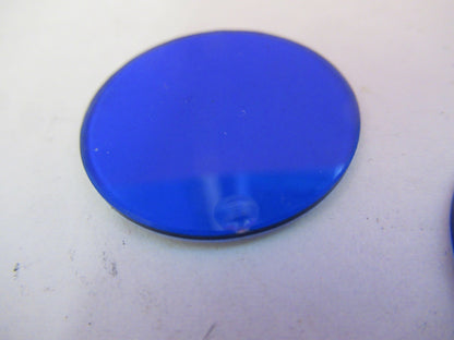 LOT 2 EA BLUE GLASS [chipped] FILTER BAUSCH MICROSCOPE PART AS PICTURED &P8-A-85