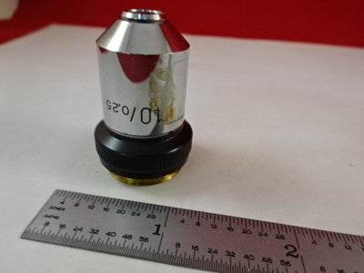 MICROSCOPE PART WILD SWISS OBJECTIVE LENS 10X OPTICS AS IS #M2-B-13