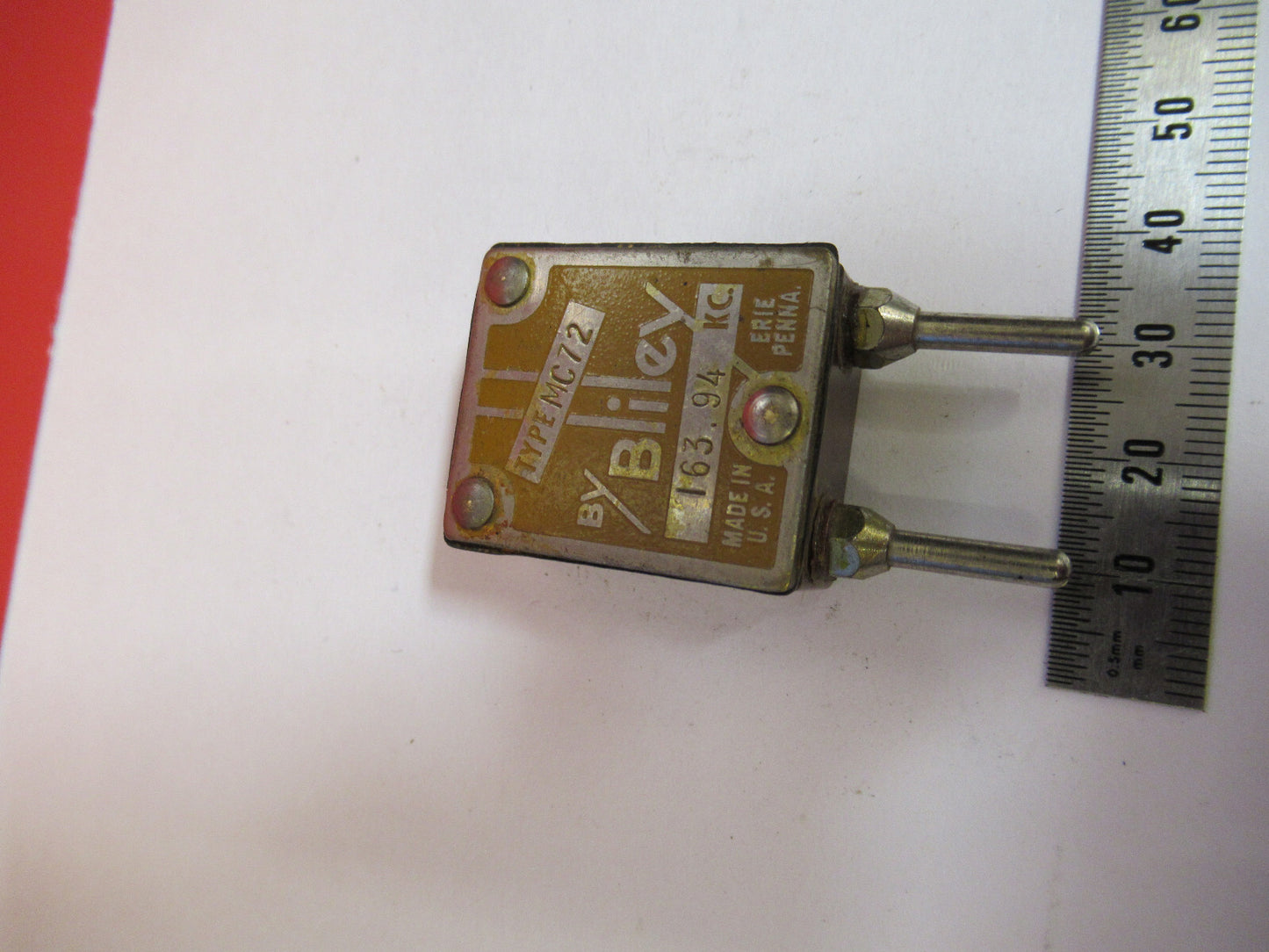 Bliley Electric Co. Quartz Crystal Antique Frequency Control Radio