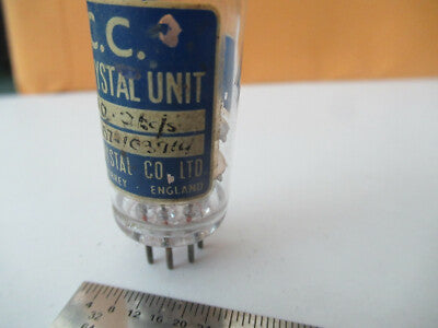 QUARTZ CRYSTAL FREQUENCY CONTROL Q.C.C. UK GLASS PACKAGE AS PICTURED &F2-A-91