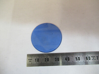 OPTICAL BLUE GLASS FILTER MICROSCOPE PART OPTICS AS PICTURED &F1-A-17