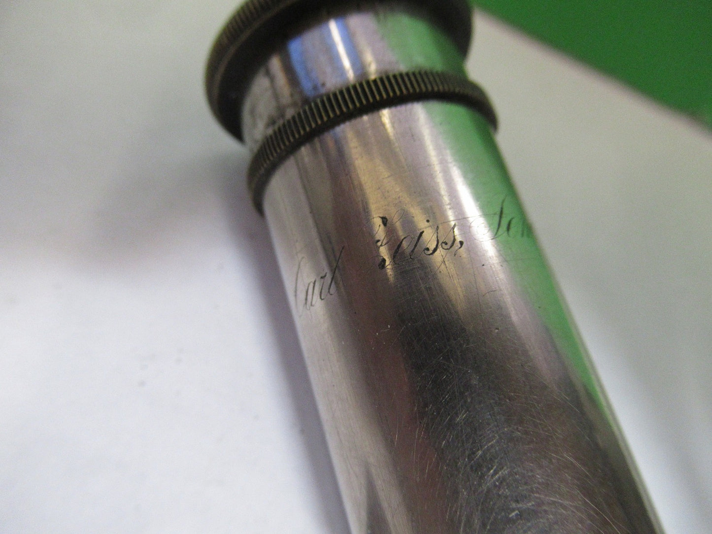 ANTIQUE BRASS CARL ZEISS EYEPIECE COMPENS 12 MICROSCOPE PART AS PICTURED X3-B-97