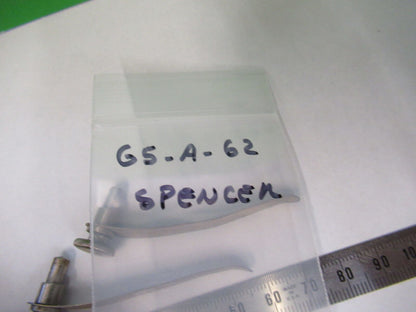 ANTIQUE SPENCER PAIR OF CLIPS STAGE MICROSCOPE PART AS PICTURED #G5-A-62