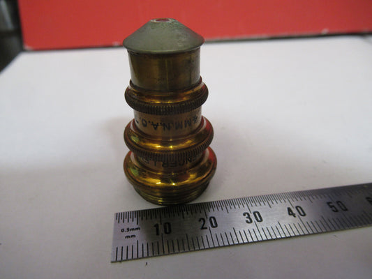 Antique Brass Spencer Lens Co. 4mm Objective Microscope Part