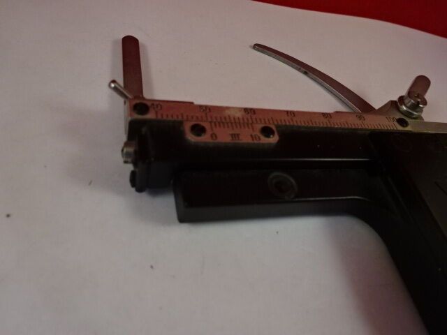 STAGE MICROMETER JAPAN CLIPS MICROSCOPE PART AS IS &33-A-77
