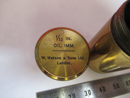 EMPTY WATSON UK BRASS OBJECTIVE CANISTER MICROSCOPE PART AS PICTURED G4-A-67