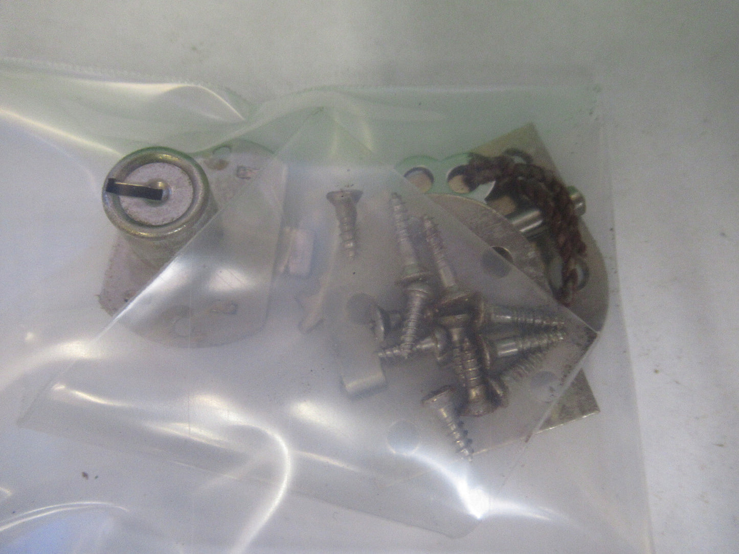 BAUSCH LOMB LOCK HINGES + KEY for wood cabinet MICROSCOPE PART AS PIC X2-A-03