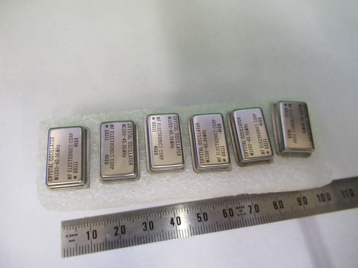 LOT 6 EA MF ELECTRONICS QUARTZ OSCILLATOR FREQUENCY 40.96 MHz G5-A-82