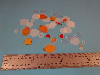 LOT QUARTZ CRYSTAL PIEZOELECTRIC BLANKS GOLD PLATED PIEZOELECTRIC SENSOR #AL-54