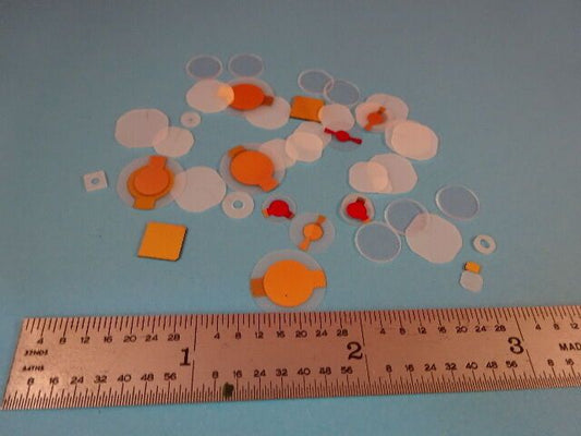 LOT QUARTZ CRYSTAL PIEZOELECTRIC BLANKS GOLD PLATED PIEZOELECTRIC SENSOR #AL-54