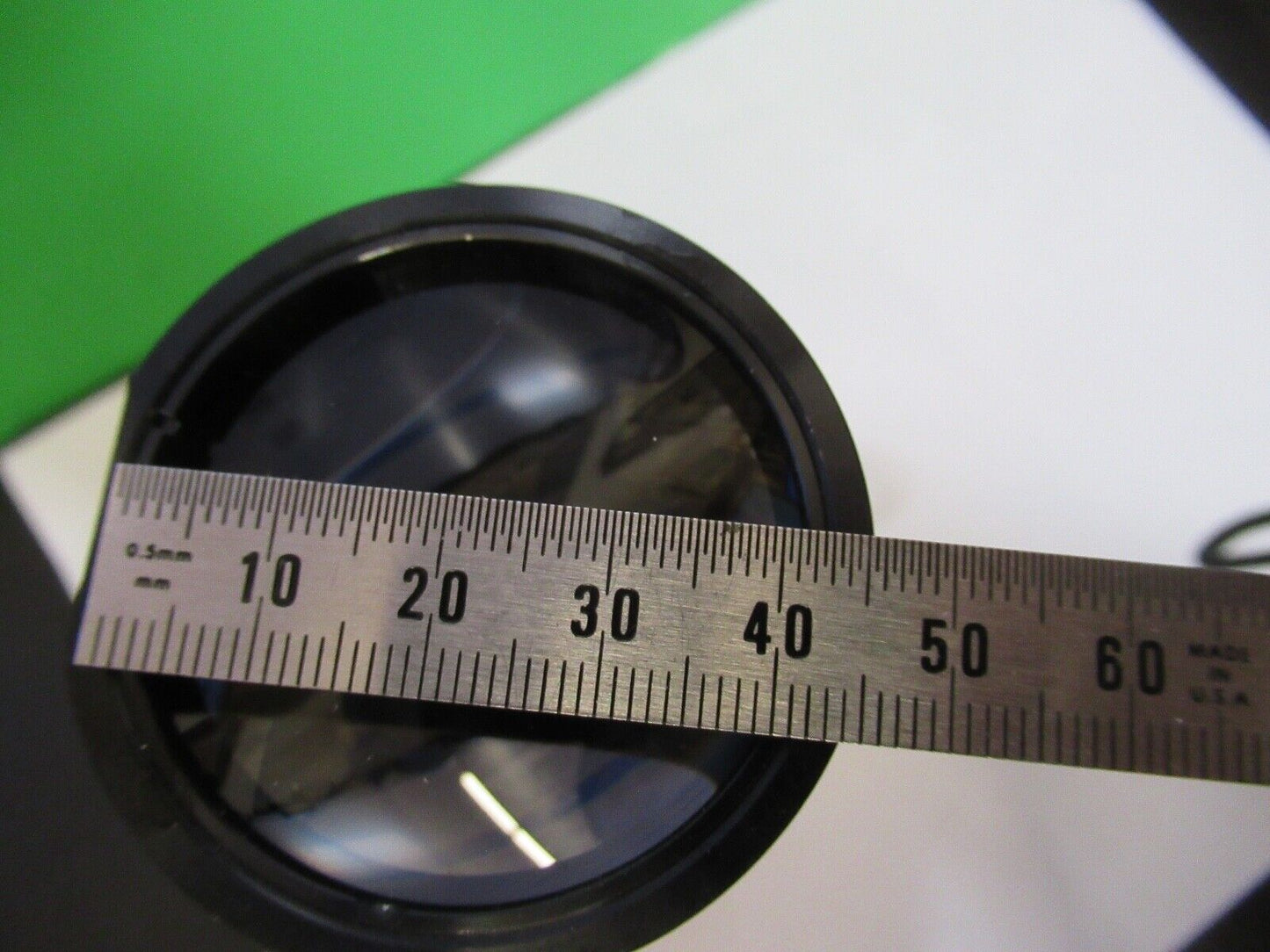 OPTICAL BAUSCH LOMB MOUNTED GLASS LENS LASER OPTICS AS PICTURED Q9-FT-85