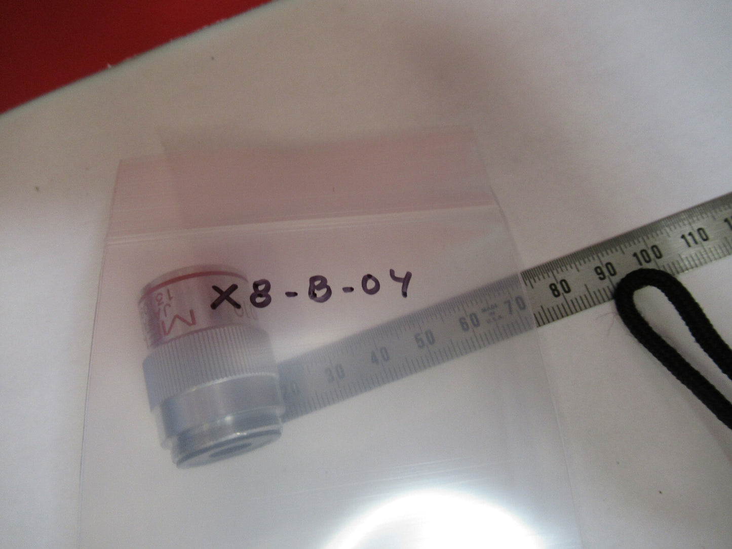 MEIJI JAPAN 4X /160 OBJECTIVE LENS  MICROSCOPE PART AS PICTURED  X8-B-04