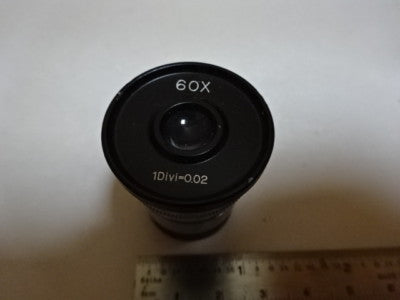 Okular 60x + MIKROMETEROPTIK MIKROSKOPTEIL WIE BESEHEN &amp;Z7-D-10