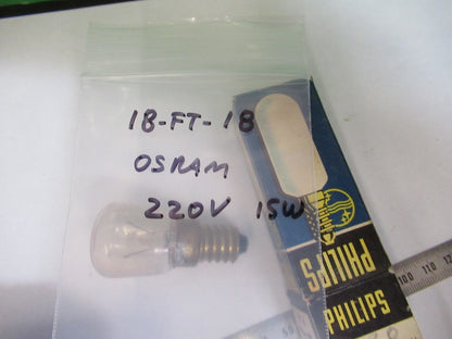 Bfm 220v 15w ERNST LEITZ GERMANY OSRAM LAMP MICROSCOPE PART AS PICTURED 18-FT-18