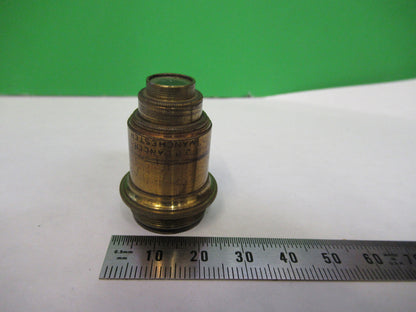 JP DANCER ANTIQUE BRASS OBJECTIVE MICROSCOPE PART AS PICTURED X6-A-94