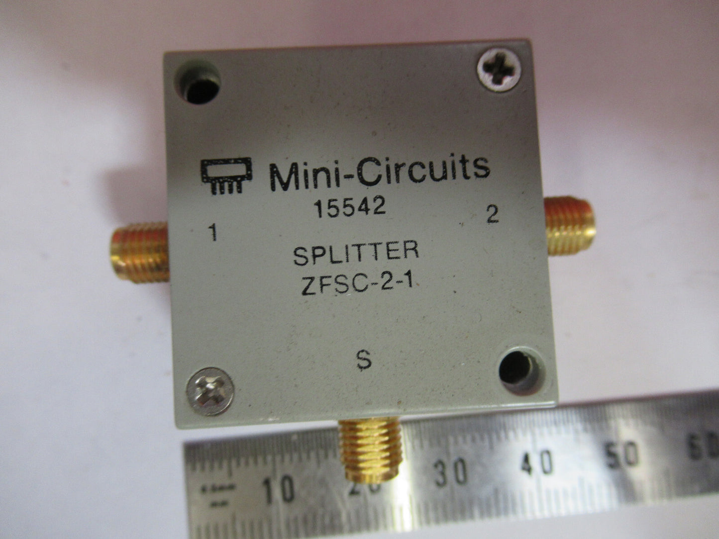 MINI CIRCUITS SPLITTER 2-CHANNEL ZFSC-1-1 MICROWAVE RF FREQUENCY AS PIC 6V-FT-76