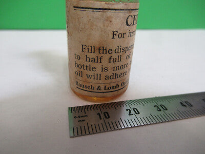 ZEDERNÖLFLASCHE, ANTIKES BAUSCH-LOMB-MIKROSKOPTEIL, WIE ABGEBILDET &amp;A9-B-22