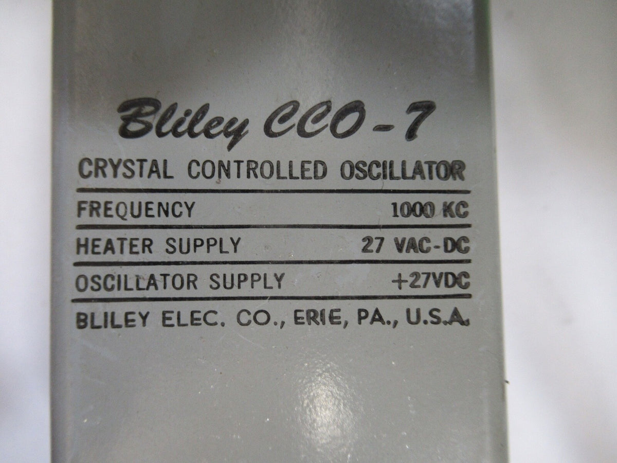 Bliley Electric Co. CCO-7 Oscillator 1 MHz Quartz Frequency Standard AS Pic