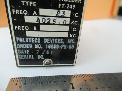 U.s. Army Signal Corps Resonator Quartz Crystal Frequency Control AS Pic