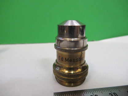 ED MESSTER ANTIQUE BRASS OBJECTIVE MICROSCOPE PART OPTICS AS PICTURED X6-A-86