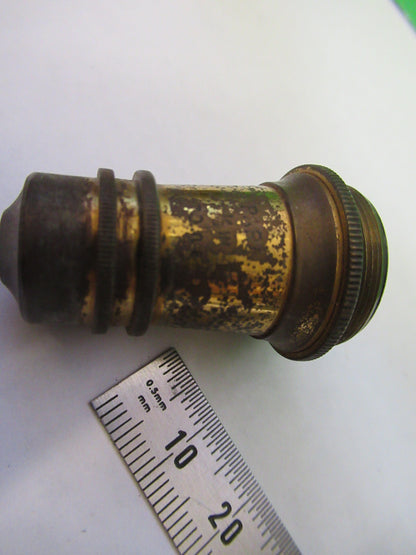 WATSON LONDON ANTIQUE BRASS OBJECTIVE MICROSCOPE PART OPTICS AS PICTURED X6-A-87