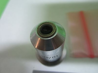 MIKROSKOPTEIL OBJEKTIV LEITZ DEUTSCHLAND 10X P OPTICS AS IS BIN#K7-F-18