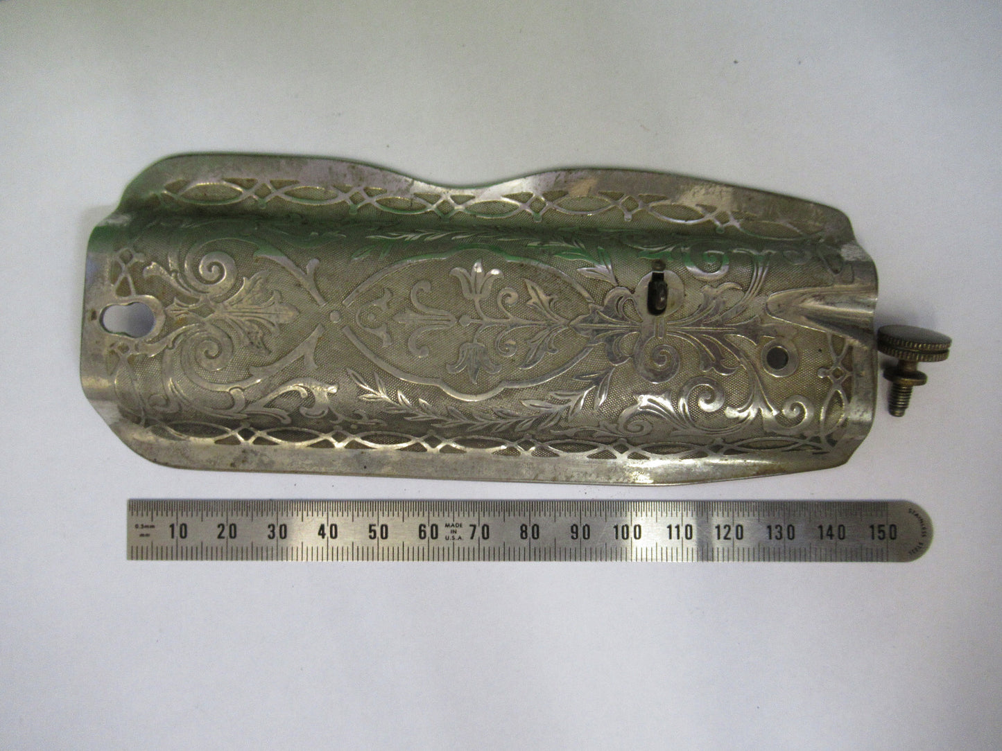 Front Engraved Panel Singer Sewing Machine Antique