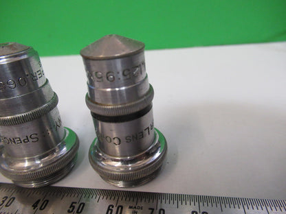 LOT 3 ea OBJECTIVES SPENCER AO MICROSCOPE PART AS PICTURED &R4-A-52