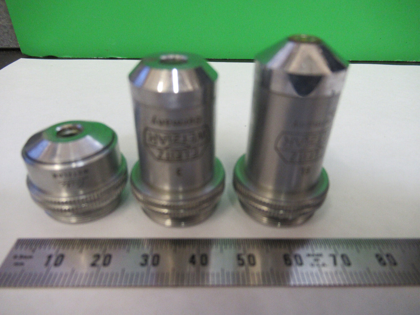 Ernst Leitz Wezlar Lot Objectives 3.5X 10X 45X Microscope Part
