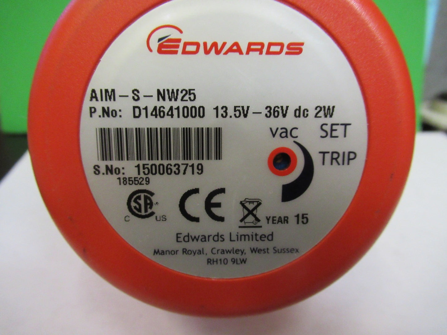 EDWARDS VACUUM SENSOR AS PICTURED T2-A-18