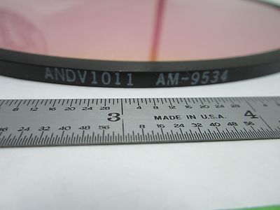 OPTICAL COATED LARGE 7.5" DIAMETER FILTER ANDV1011 LASER OPTICS AS IS BN#Q4-R-37