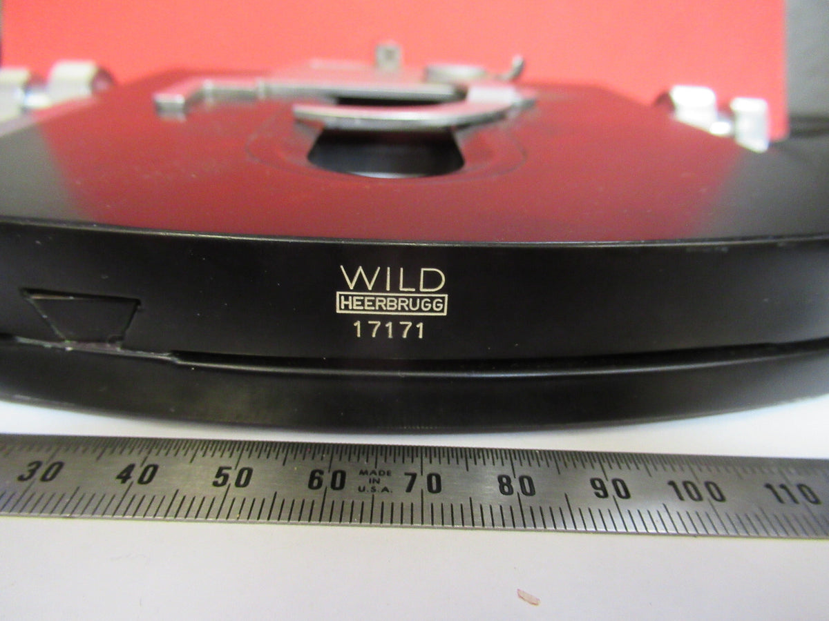 Wild Swiss M20 Stage Table Micrometer Microscope Part AS Pic