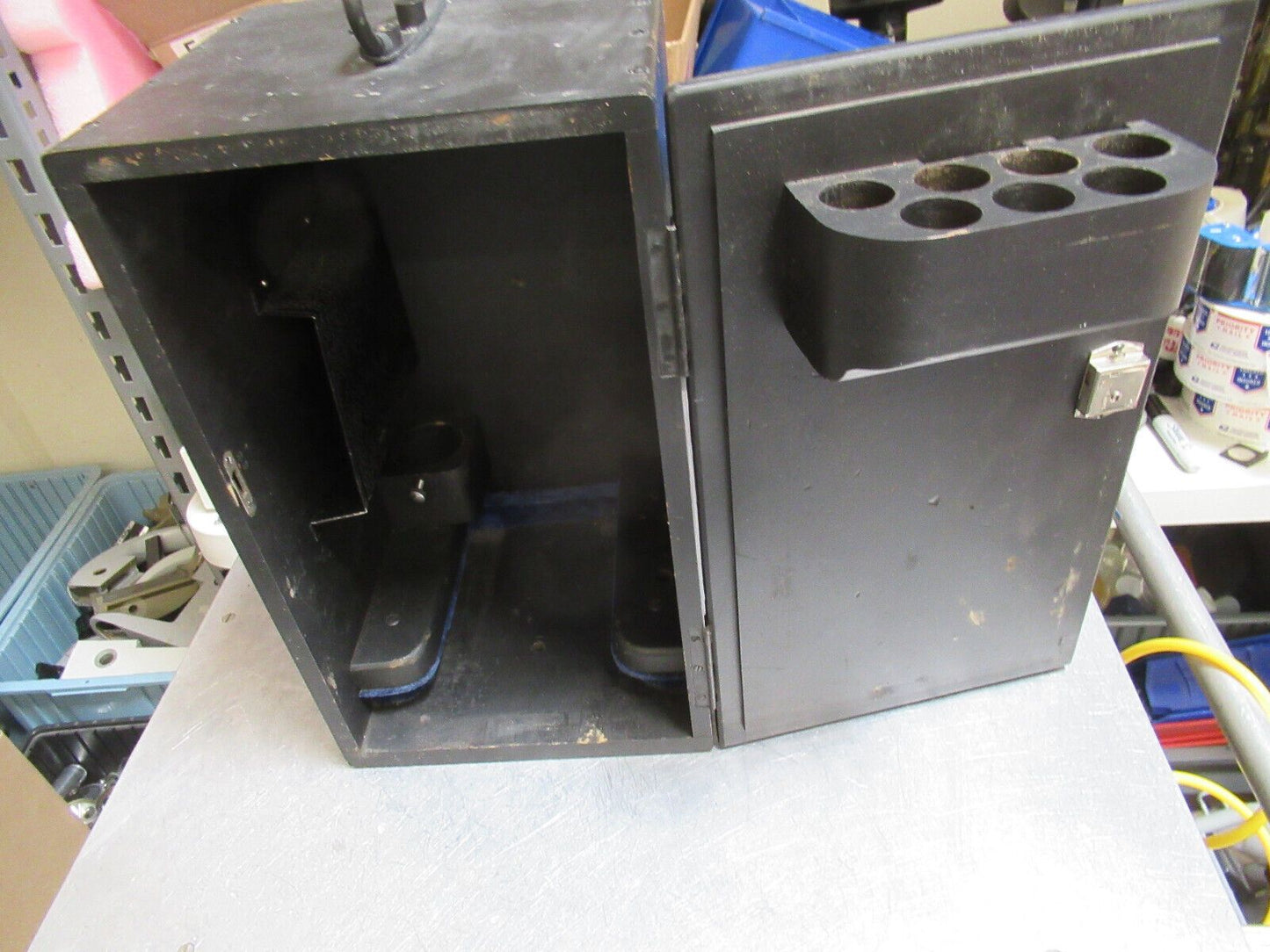 EMPTY AO SPENCER WOOD CABINET BOX WITH KEY MICROSCOPE PART AS PICTURED &TA-5