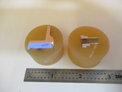 Lot 2 ea METALLOGRAPHIC METAL CROSS SECTION SPECIMEN MICROSCOPY SAMPLE &A7-A-23