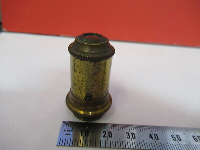 Antique Brass Lens Optics Objective Microscope Part London