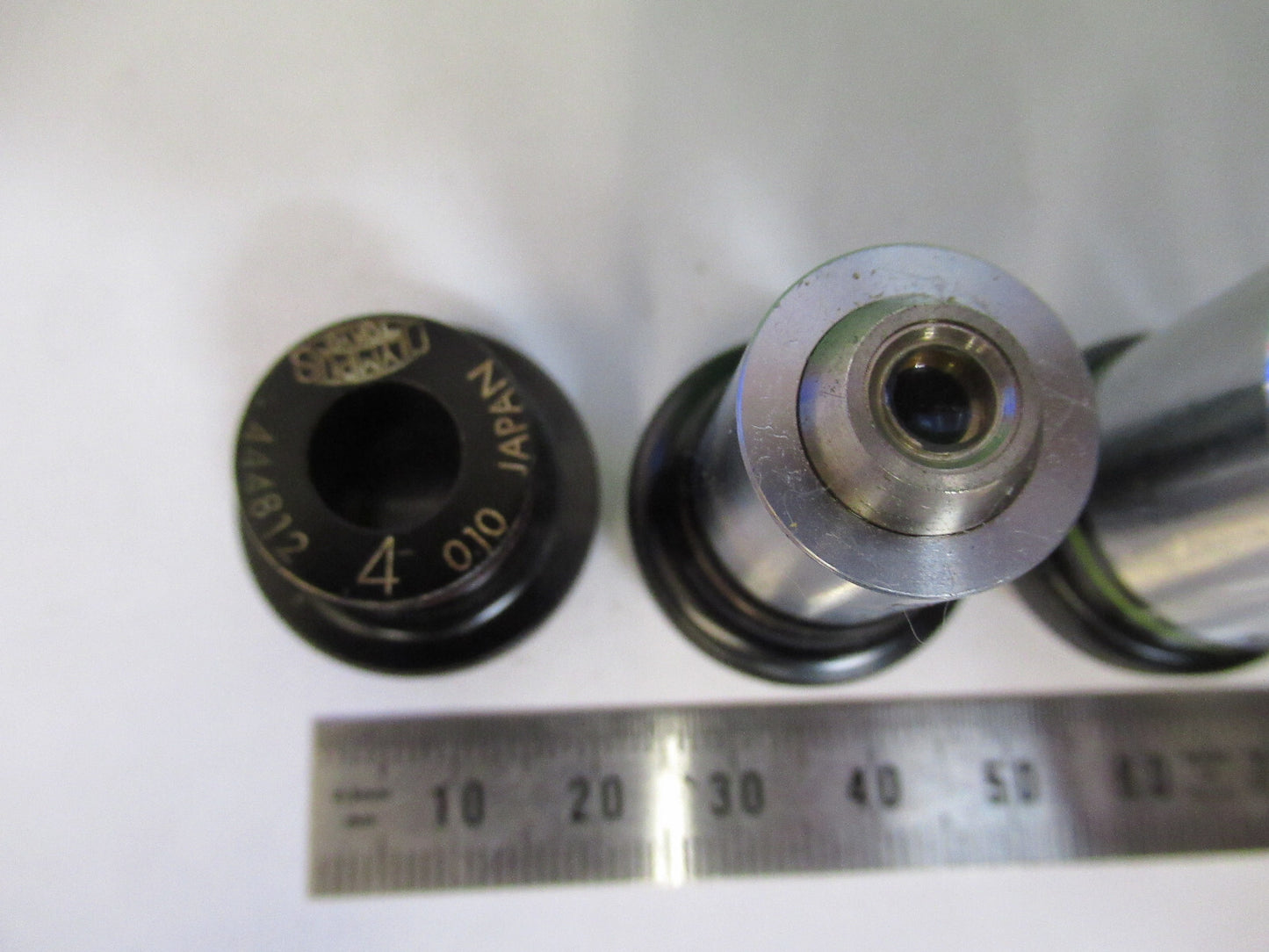 LOT 4 EA MIKROSKOP-OBJEKTIVE OLYMPUS 4X 10X 40X 100X OPTIK #P8-B-07