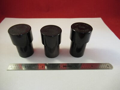 Antique Bausch & Lomb Lot Empty Objective Plastic Cans Microscope