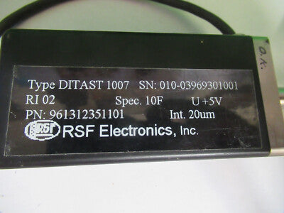 RSF ELECTRONICS DITAST 1007 10F POSITIONING MICROSCOPE PART AS PICTURED R9-A-58