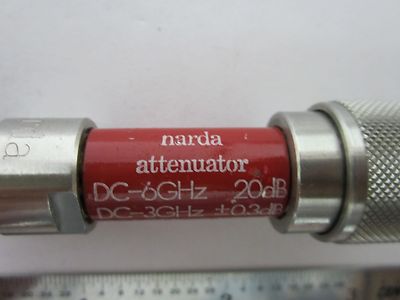 NARDA ATTENUATOR DC-6 GHz FREQUENCY 20dB RF MICROWAVE BIN#A1-M-2