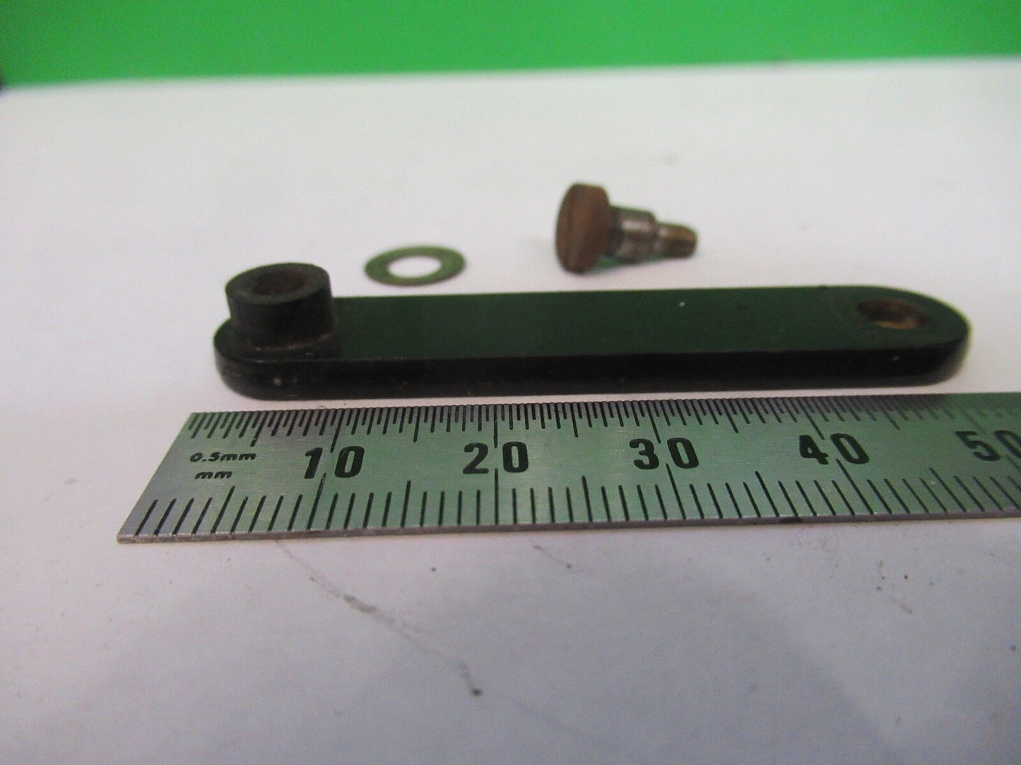 ANTIQUE BAUSCH LOMB BRASS MIRROR SUPPORT MICROSCOPE PART AS PICTURED G5-A-59