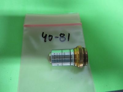OPTICAL VINTAGE MICROSCOPE OBJECTIVE BAUSCH LOMB FLUORITE OPTICS BIN#40-81