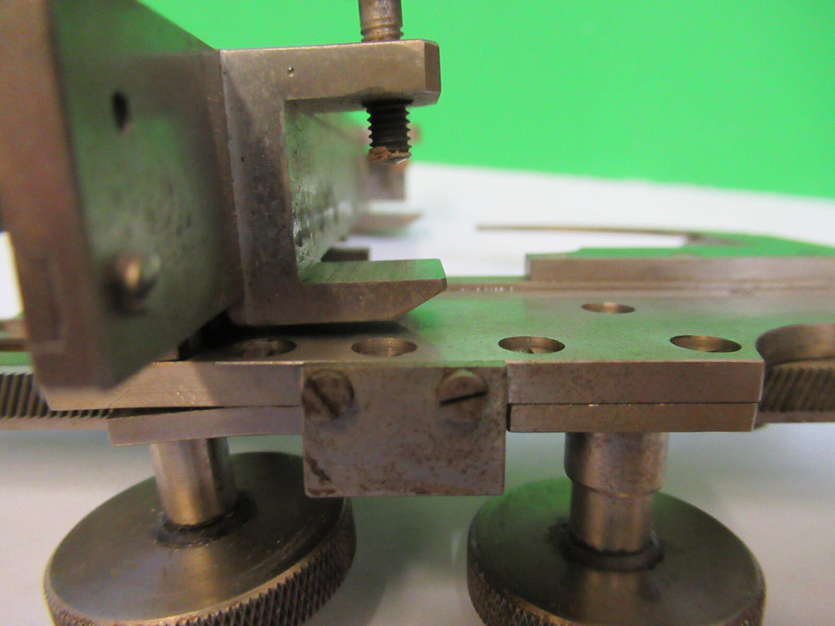 ANTIQUE SPENCER STAGE CLIPS XY BRASS MICROSCOPE PART AS PICTURED S1-B-06